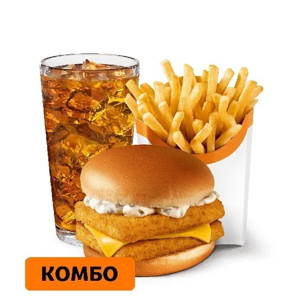 Двойной Фиш Бургер Комбо во «Вкусно - и точка» во «Вкусно - и точка»