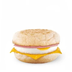 Маффин с яйцом и ветчиной