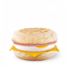 Маффин с яйцом и ветчиной